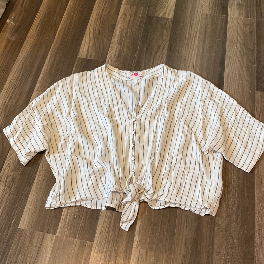 Tie front blouse